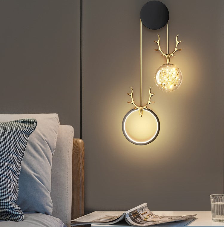 Creative Deer Head Wall Lamp