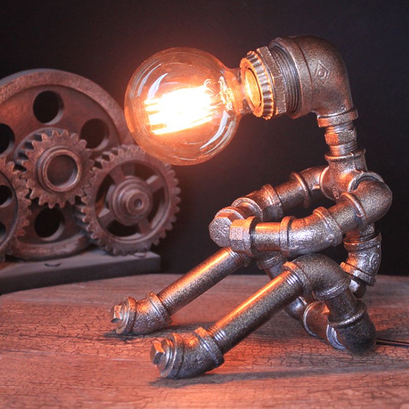 Retro Industrial Robot Table Lamp
