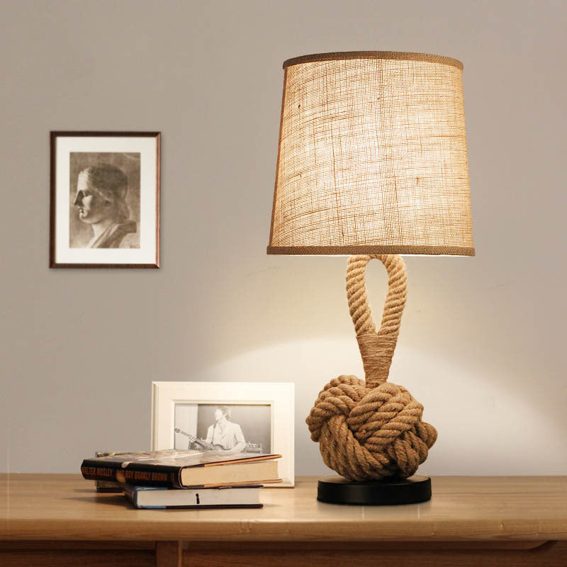 Vintage Twine Table Lamp