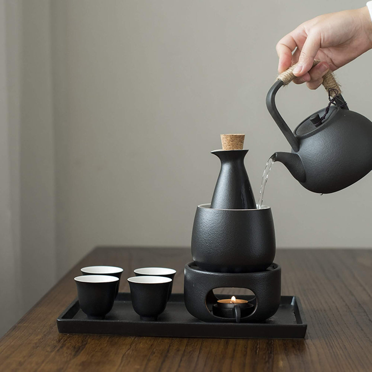 Japanese 8-Piece Ceramic Sake Set
