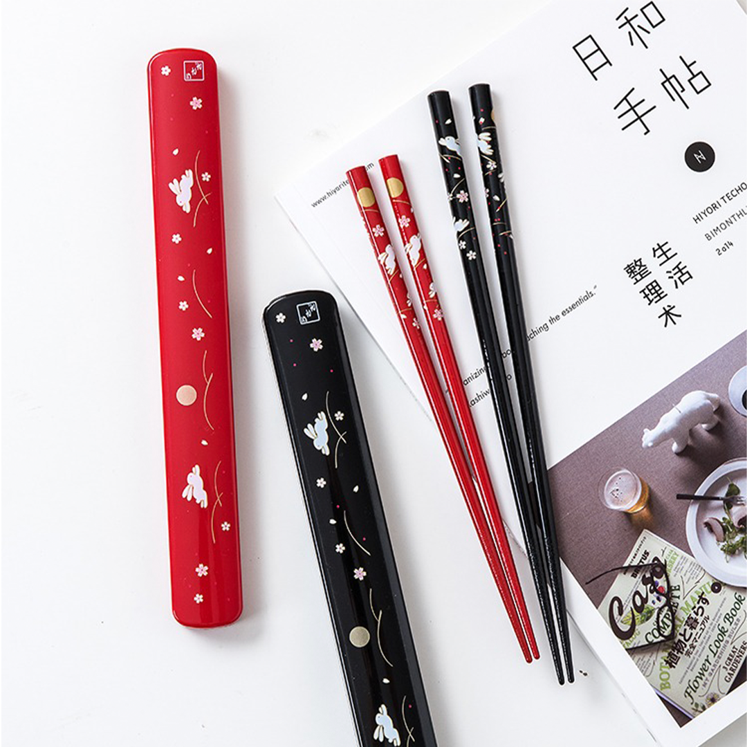 Edo Custom Lacquer Chopstick Set With Case