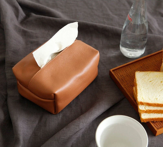 Genuine Leather Tissue Box