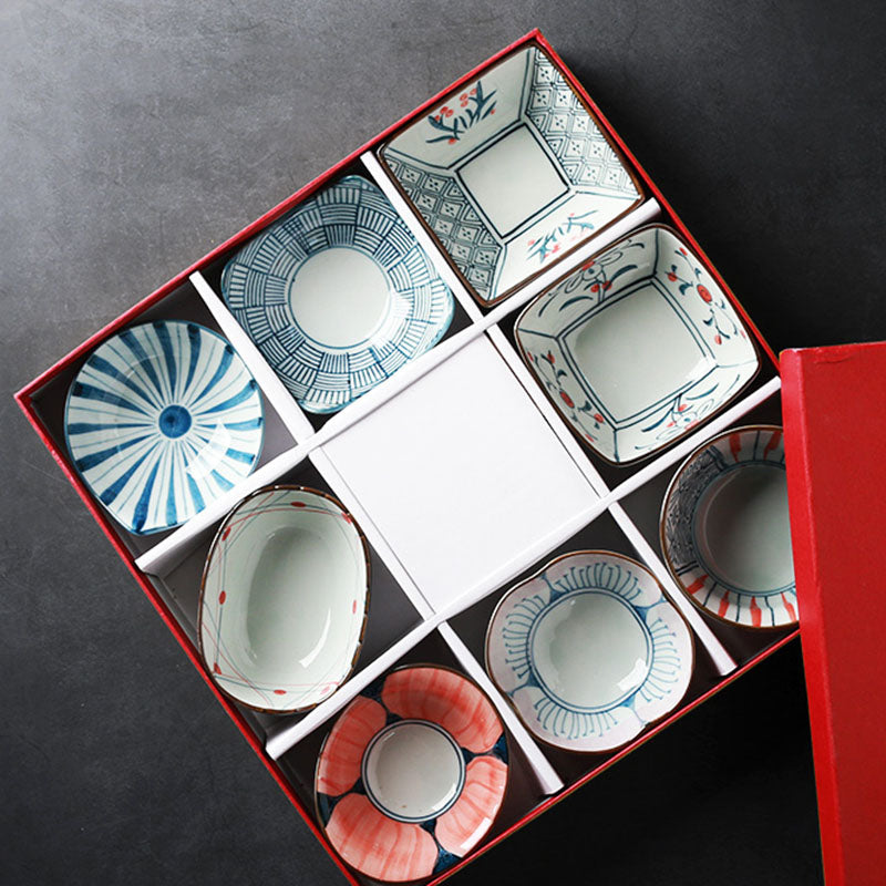 Japanese Style Condiment Dish Sauce Bowl (8 Piece Set)