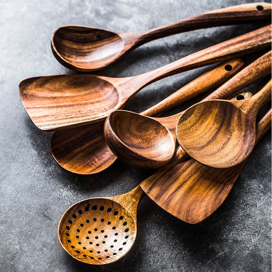 Kurumi Wooden Kitchen Utensil Set