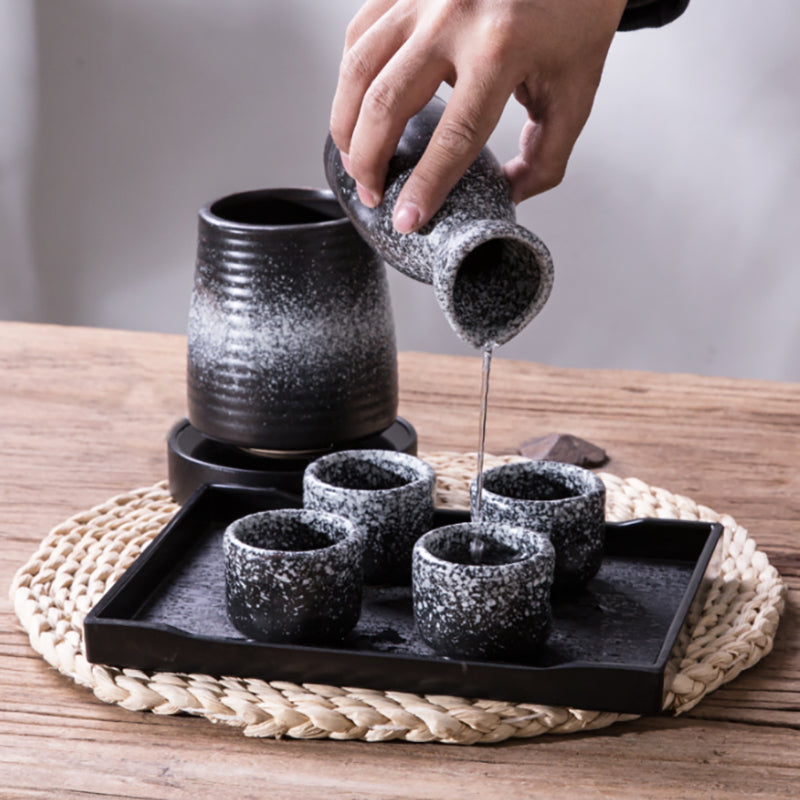 Akasuki  Japanese Ceramic Sake Set