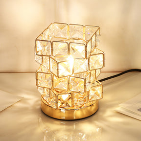 Ironwork Crystal Magic Cube Table Lamp