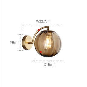 Modern Glass Globe Wall Lamp
