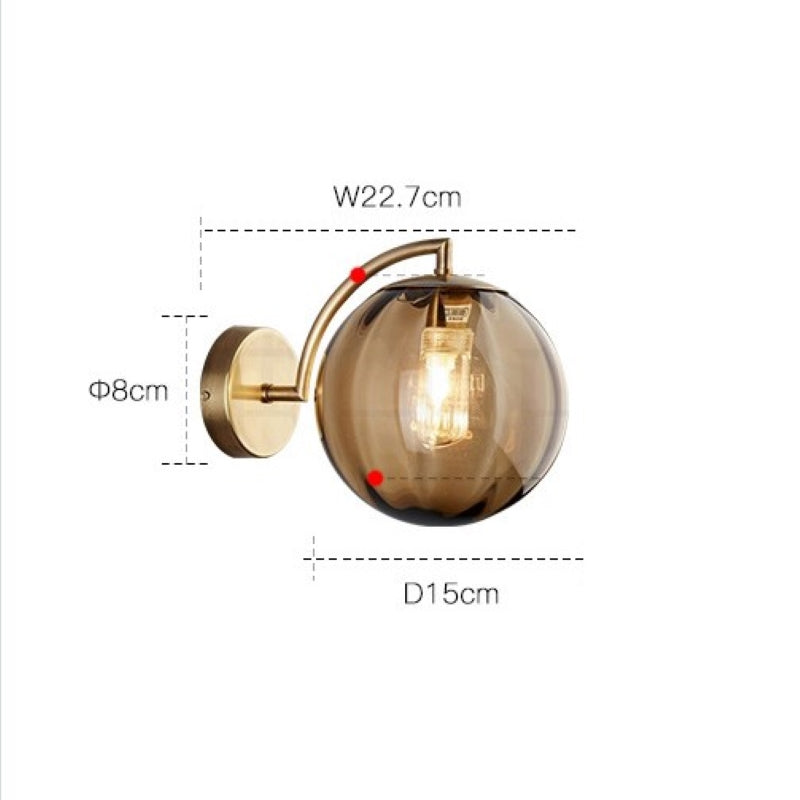 Modern Glass Globe Wall Lamp