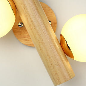 Wooden 360 Degree Rotating Twin Wall Lamp