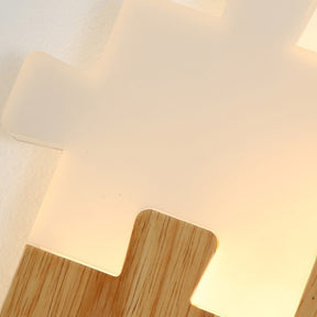 Creative Wooden LED Puzzle Wall Lamp