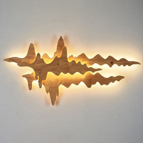 Asian Style Wooden LED Wall Lamp