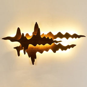 Asian Style Wooden LED Wall Lamp