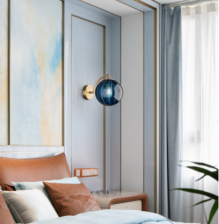 Modern Glass Globe Wall Lamp