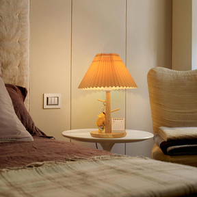 Pleated Fan Fabric Table Lamp