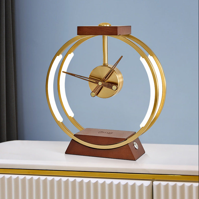 Modern Minimalist Clock Table Lamp