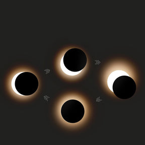 Creative Rotating Solar Eclipse Wall Lamp