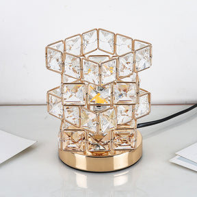 Ironwork Crystal Magic Cube Table Lamp