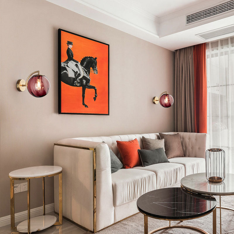 Modern Glass Globe Wall Lamp