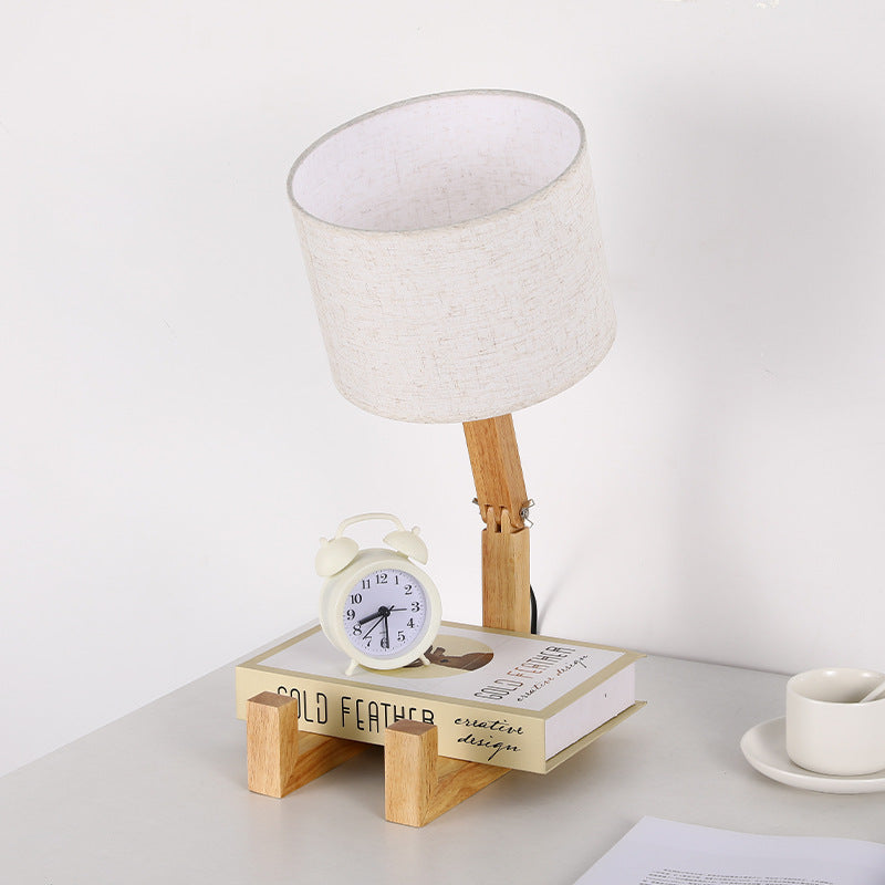 Wooden Robot Creative Table Lamp