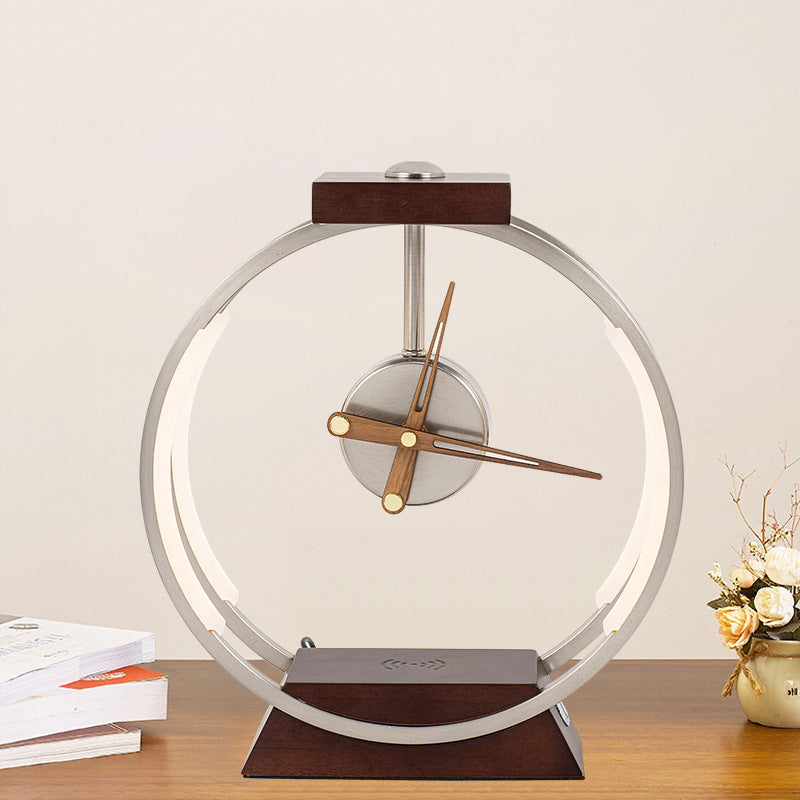 Modern Minimalist Clock Table Lamp