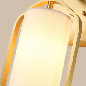 Asian Copper Minimalist Lantern Wall Lamp