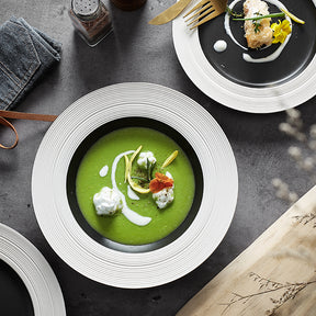 Akane Black&White Dining Plate