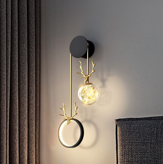 Creative Deer Head Wall Lamp