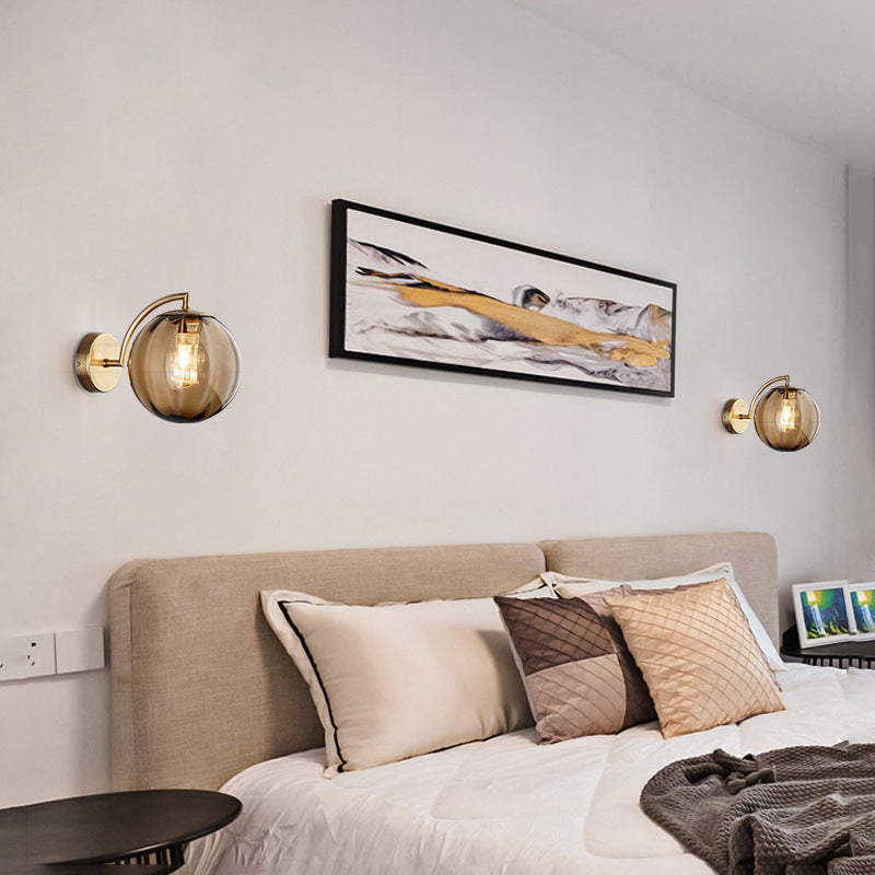 Modern Glass Globe Wall Lamp
