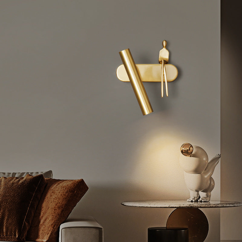 Modern Minimalist Creative Brass Wall Lamp