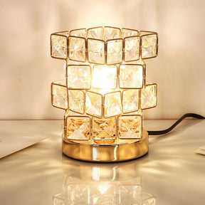 Ironwork Crystal Magic Cube Table Lamp