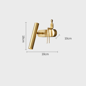 Modern Minimalist Creative Brass Wall Lamp