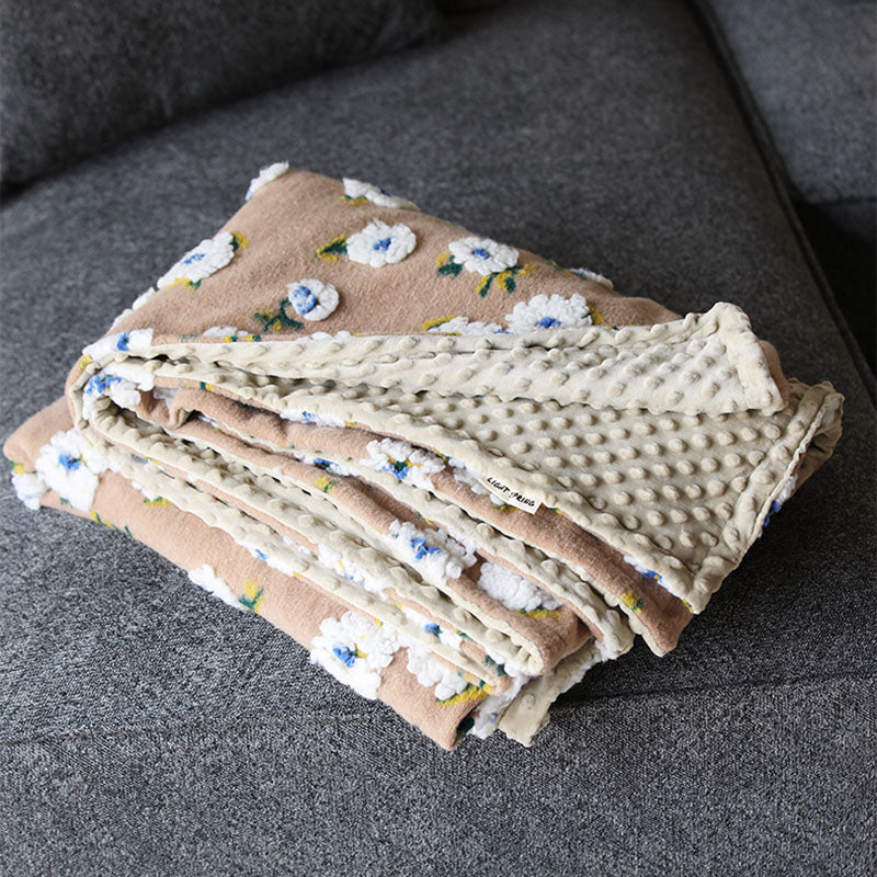Hana Flower Woven Throw