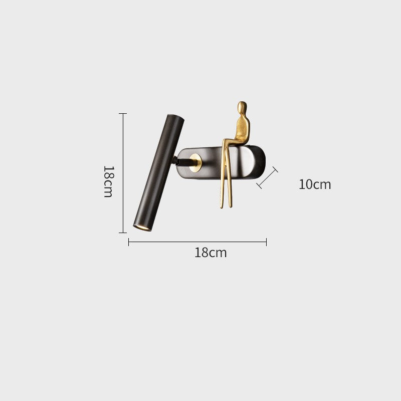 Modern Minimalist Creative Brass Wall Lamp