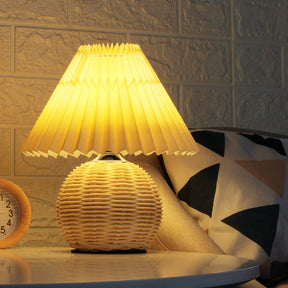 Retro Rattan Korean Style Table Lamp