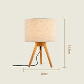 Japanese Style Wooden Triangular Table Lamp