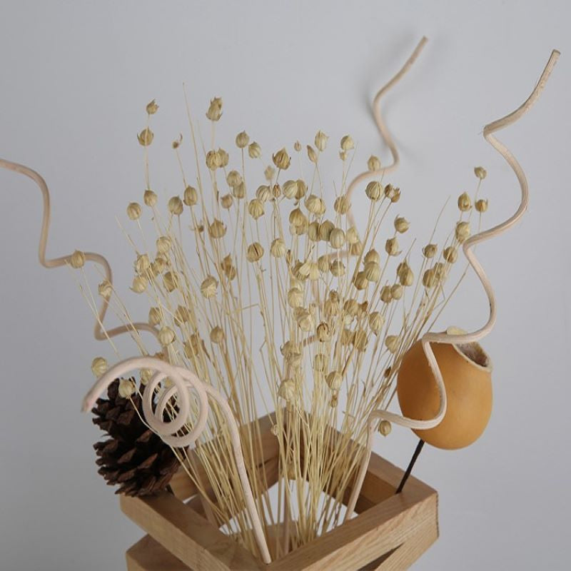 Wooden LED Flower Arrangement Table Lamp