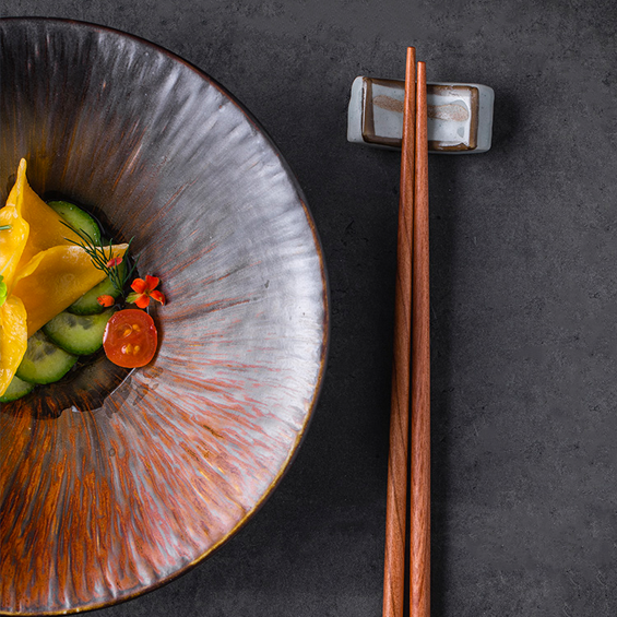 Japanese Style Harekutani Ceramic Chopstick Stand