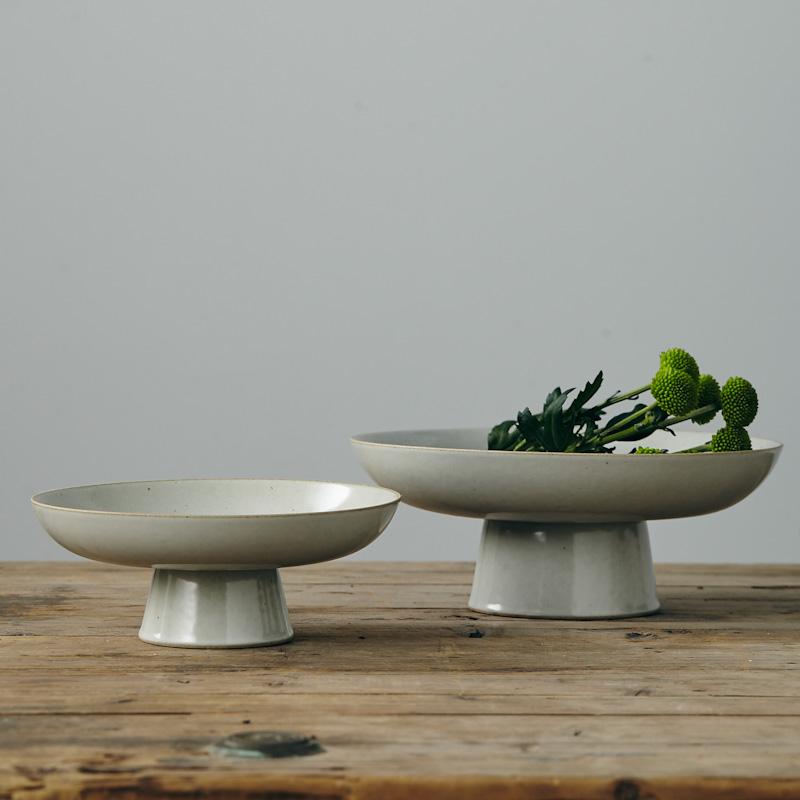 Aesthetic Style Ceramic Footed Fruit Bowl