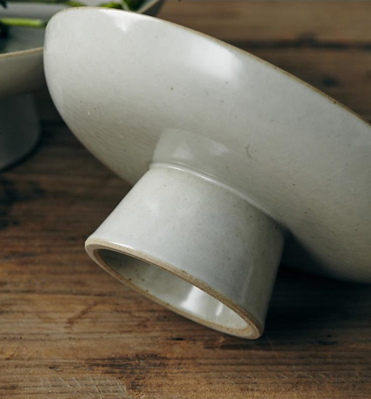Aesthetic Style Ceramic Footed Fruit Bowl
