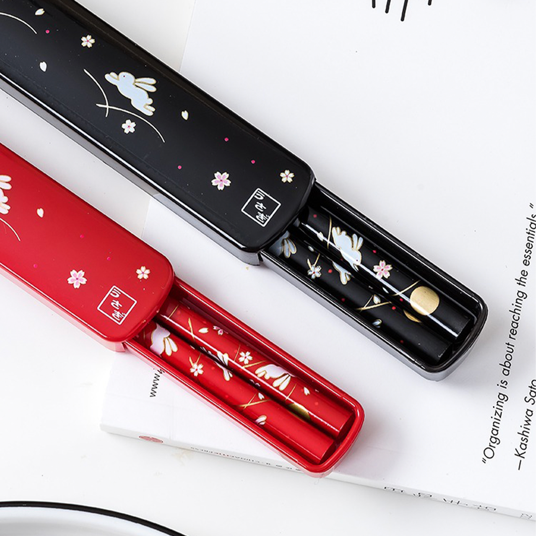 Edo Custom Lacquer Chopstick Set With Case
