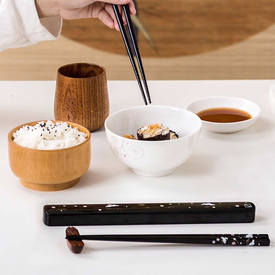 Edo Custom Lacquer Chopstick Set With Case