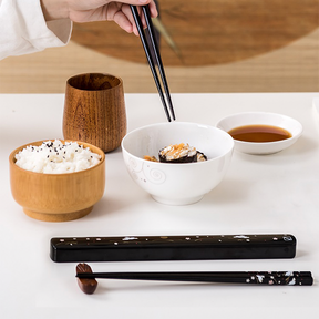 Edo Custom Lacquer Chopstick Set With Case