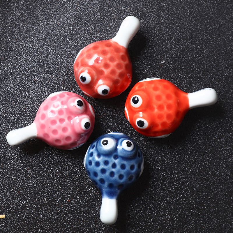 Fugu Hand Blown Ceramic Chopstick Stand