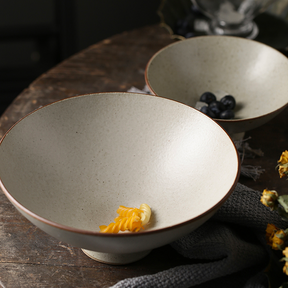 Abalone Gray Midori Footed Ramen Bowl