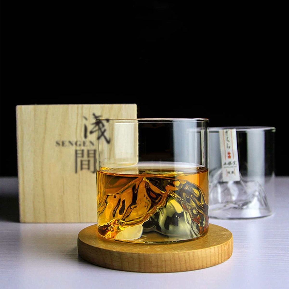 Custom Mount Fuji Whiskey Glass