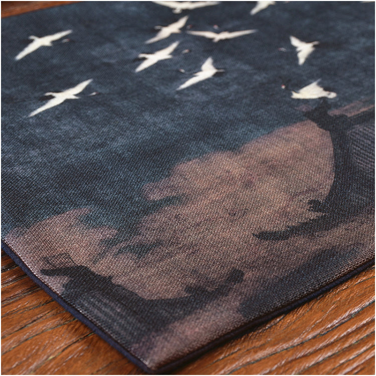 Japanese Style Crane Pattern Tea Mat