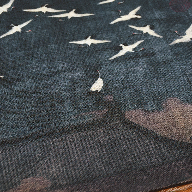Japanese Style Crane Pattern Tea Mat