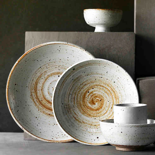 Kyoto Earth Ware Plate Set