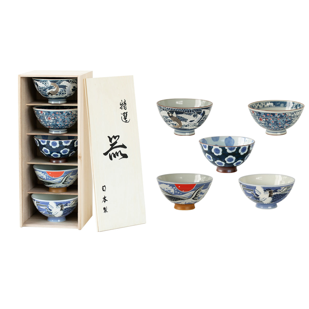 Asami Japanese Style Rice Bowl Set