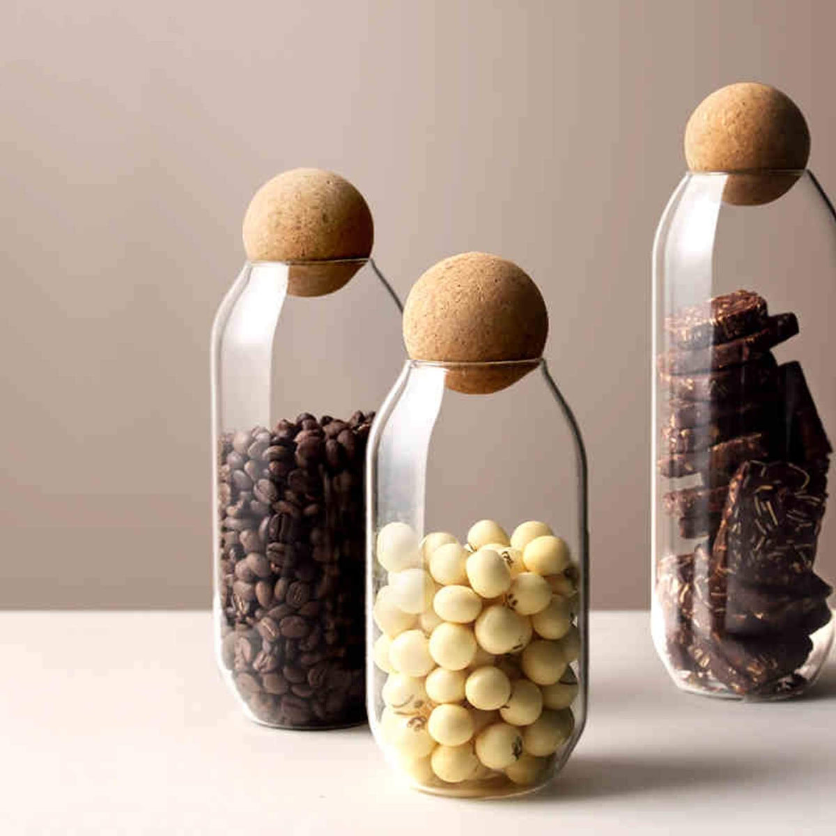 Japanese Elegant Kitchen Storage Jar With Nob Lid